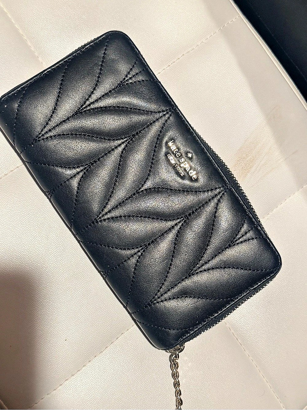 Kate Spade Quilted Black Wristlet Wallet